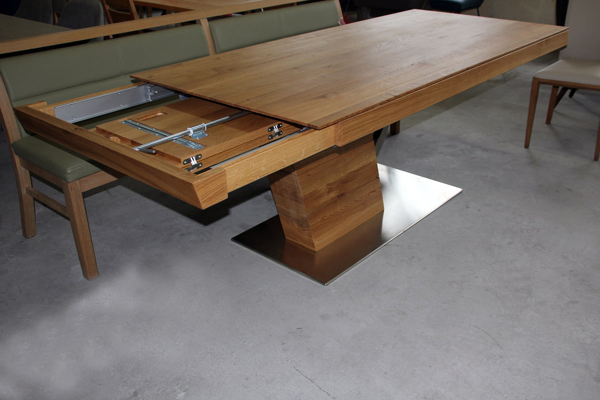 T 56 Säulenesstisch "Acerro" mit Funktion 95/200+80cm