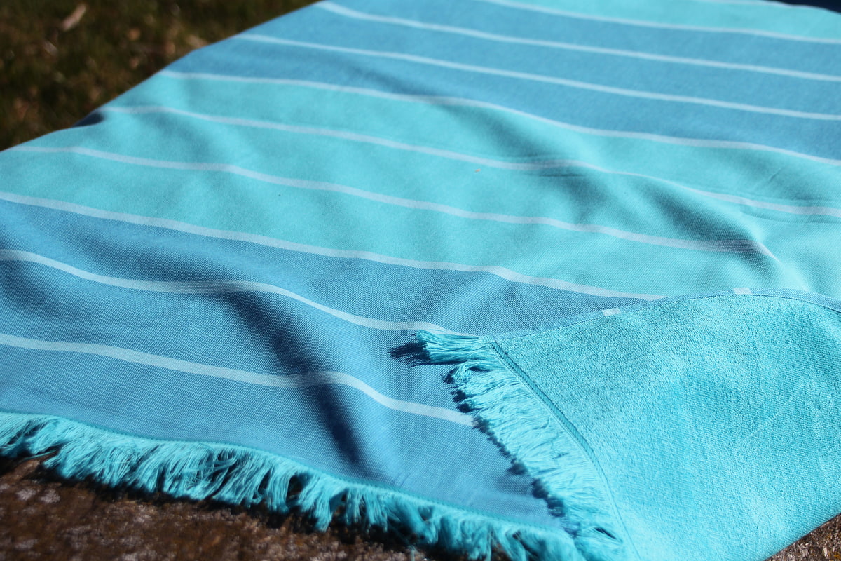 Strandtuch "Feldaist" blau