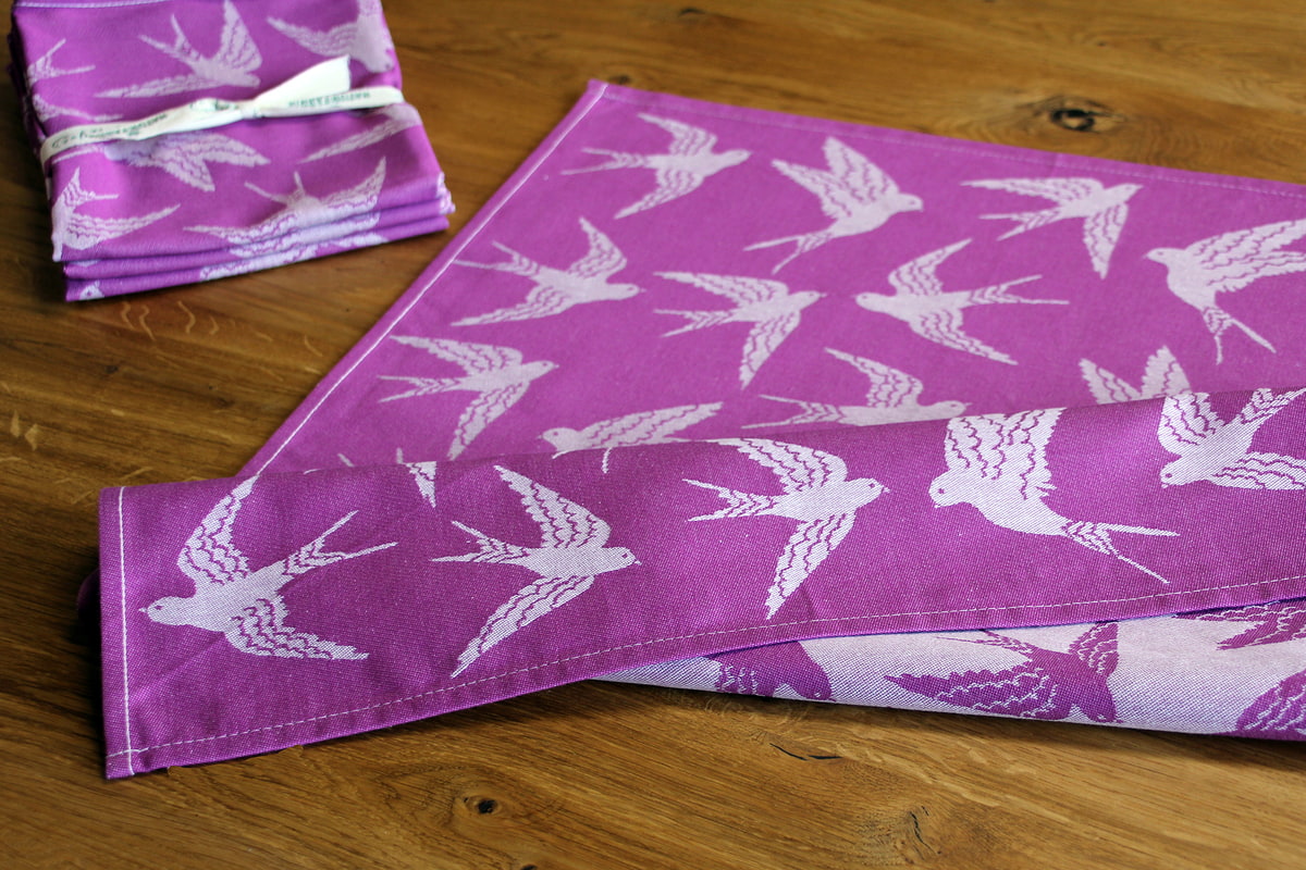 Geschirrtuch Vögel pink - 3 Stück