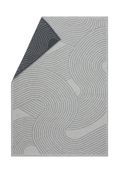 Baumwolldecke "Zen" grau