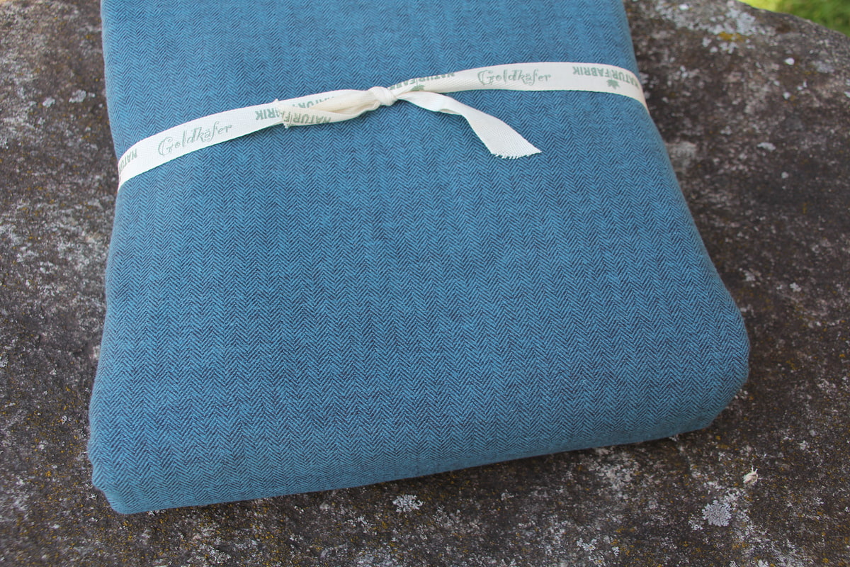 Lotta blau, Baumwolle - Klassische Flanell Bettwäsche